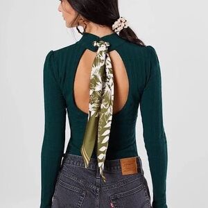 Free People Open-Back Top with Scarf Detail
